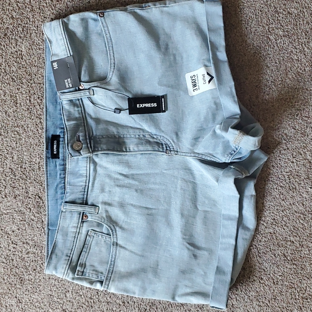 Express Denim Mid Rise Shorts